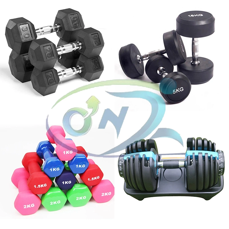 Gym Equipment Rubber Dumbbell Barbell for Weight Lifting