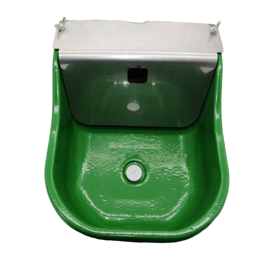 Adjustable Water Level Cast Iron Water Trough with Green Powder Coated 3L