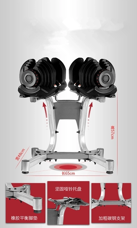 Gym Adjustable Weights Dumbell 24 Kg Fitness Equipment for Unisex Adjustable Dumbbell