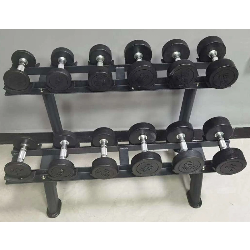Commercial Gym/Home Use Workout Equipment 6 Pairs Vertical Dumbbell Rack 2 Tier