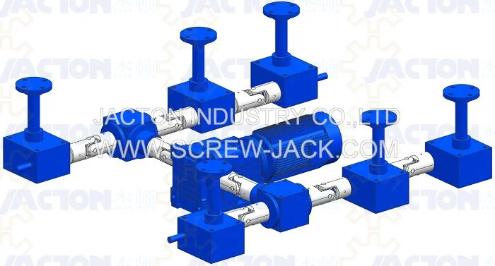 Six Lifting Points High Lifting Screw Jack Lift Table System