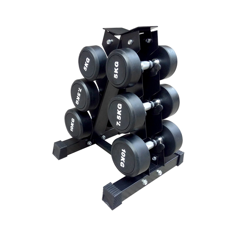 Custom Fitness Workout Gym Basic Equipment Black Dumbbell Storage Rack