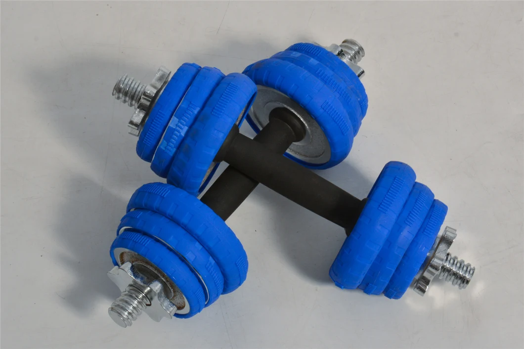 Adjustable Chrome Dumbbell with Rubber Protective Cover Coat for Home Gym Fitness Equipment