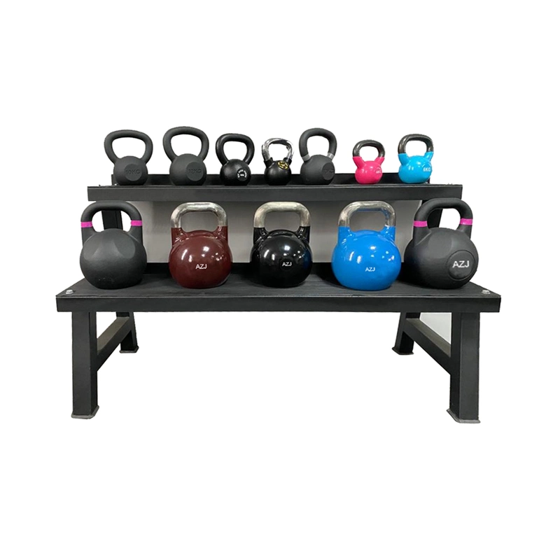 Double Layer Best Sale Multifunction Fitness Workout Gym Basic Equipment Kettlebell Storage Rack