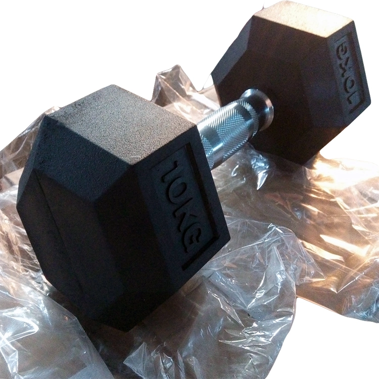 Wholesale Hex Rubber Dumbbell Set for Gym Exercise