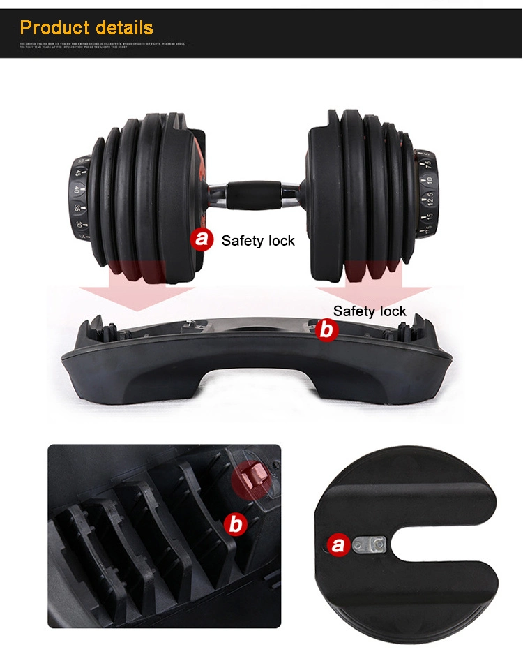 New Weight Lifting 24kg 40kg Gym Box Packing Adjustable Other Fitness Accessories Gym Equipment Dumbbell Set