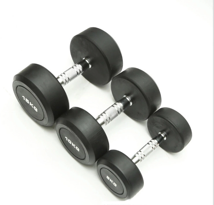 Cheap Weights Rubber Encased Hex Dumbbell Set/ Cast Iron Dumbbell