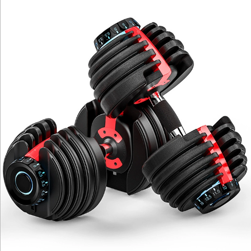 Gym Fitness Equipment Automatic 24kg/52.5lb Adjustable Dumbbell Set