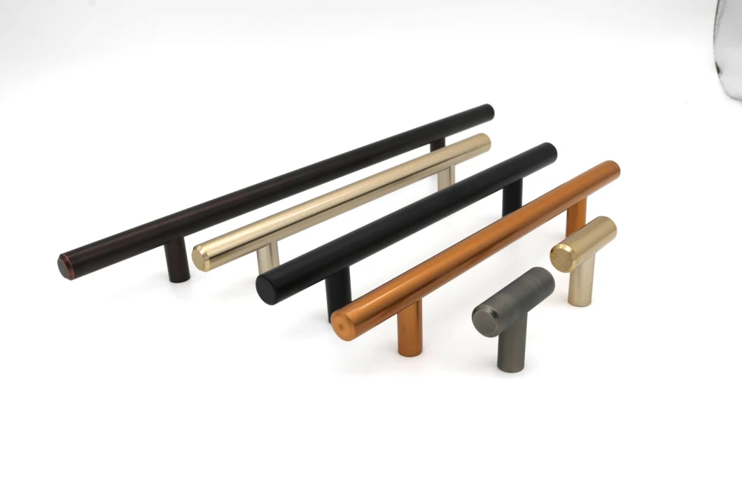 Stainless Steel Pull Bar Handle Various Colors Long T Bar Handle for Kitechen Cabinet Drawer Pulls