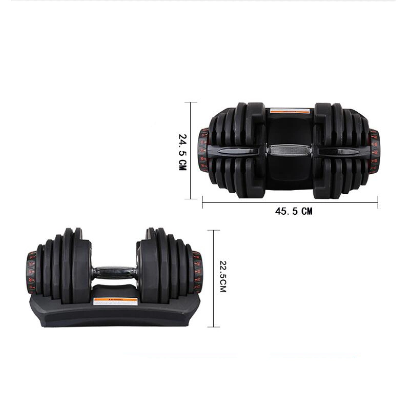 Fitness Great Factory Sale Fitness Equipment Gym Equipment Weight Lifting Black Weight Set Rubber Coated Adjustable Hex Dumbbell
