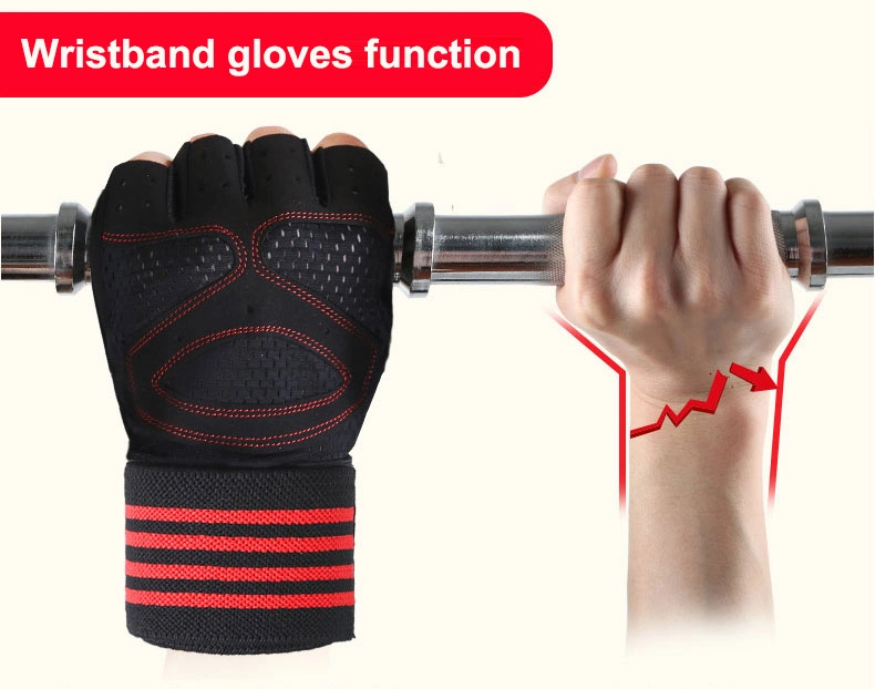 Gym Gloves Dumbbells Workout Gloves with Wrist Support Anti-Slip Gym Fitness Gloves for Weight Lifting Cross Training
