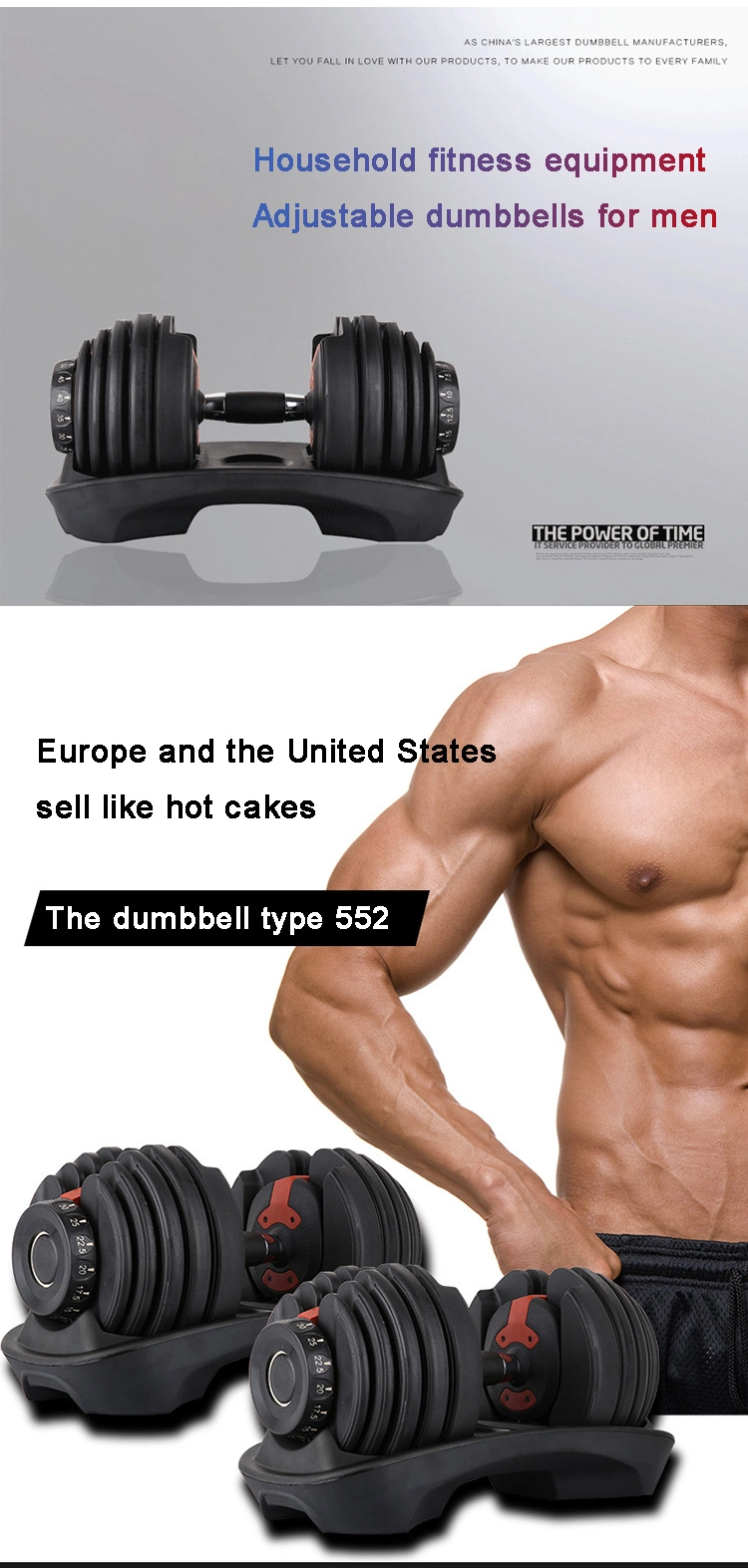 New Weight Lifting 24kg 40kg Gym Box Packing Adjustable Other Fitness Accessories Gym Equipment Dumbbell Set