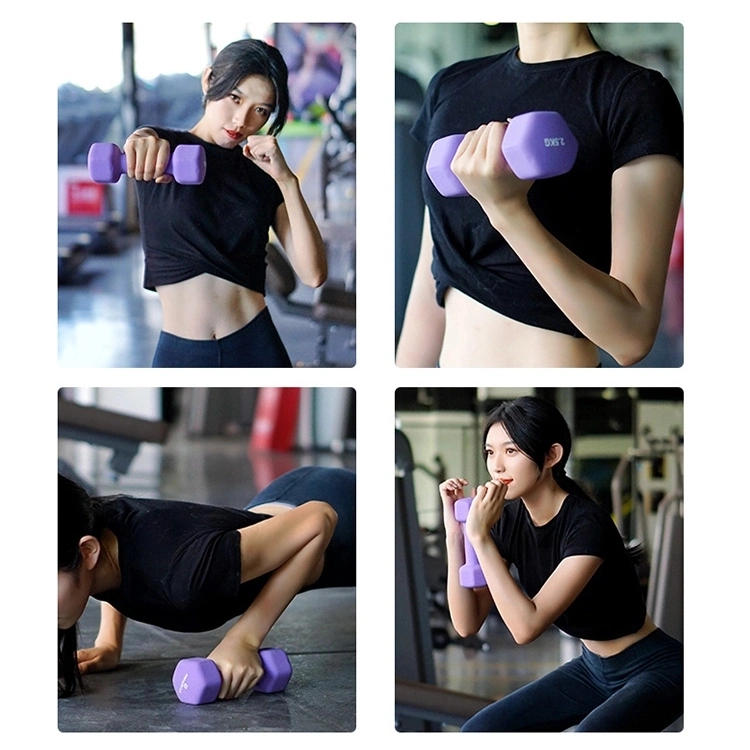 Cheap Wholesale Home Fitness Yoga 0.5kg 1kg 2 Kg 3kg Rubber Dumbbell for Women