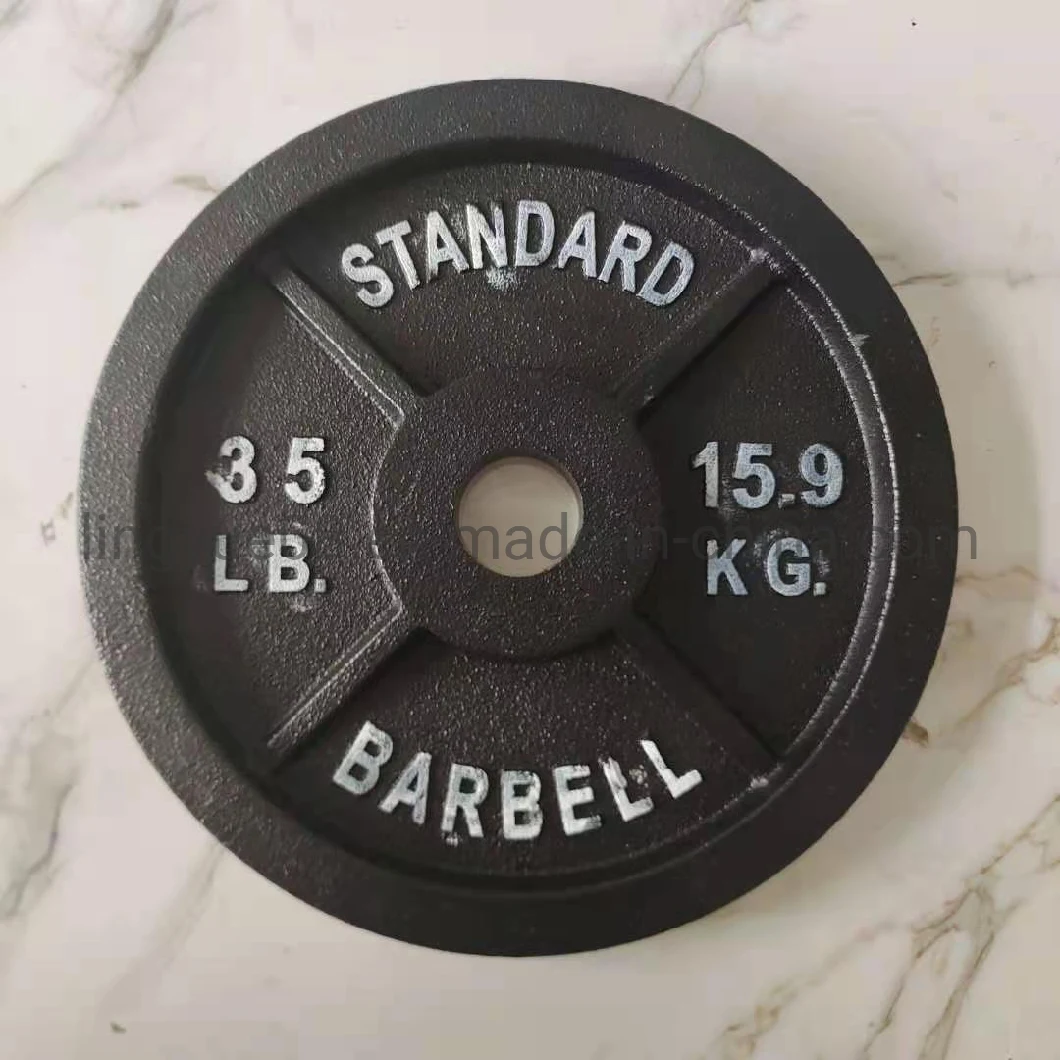 Home and Gym Use Painted Cast Iron Olympic Barbell Weight Plates