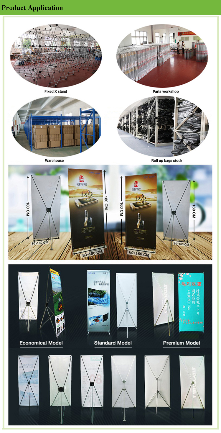 Wholesale Price Display Stand X Stand Banner Custom Collapsible Banner Stand