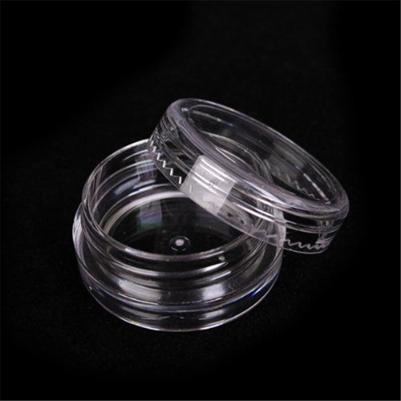 Clear Plastic Empty Cosmetic Sample Container 3 Grams Jars Pot Small 3G