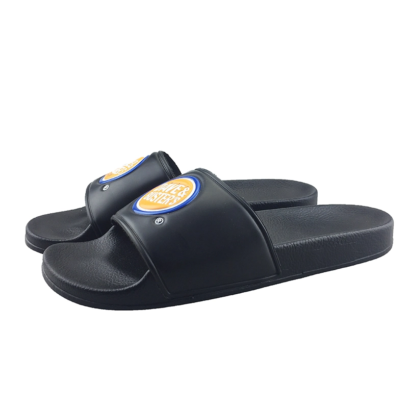 High Quality Plain Black Slides Slippers, Nice Embossing Design Mens Slides Slippers, Fashion Mens Slides Sandal Custom Logo