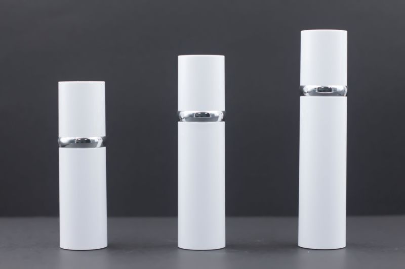30ml/40ml Cosmetic Packaging Silver Electroplating Bottle Airless Pump Serum Container