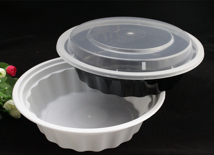 Take Away Microwave Disposable Plastic Soup Bowl Food Container with Lid