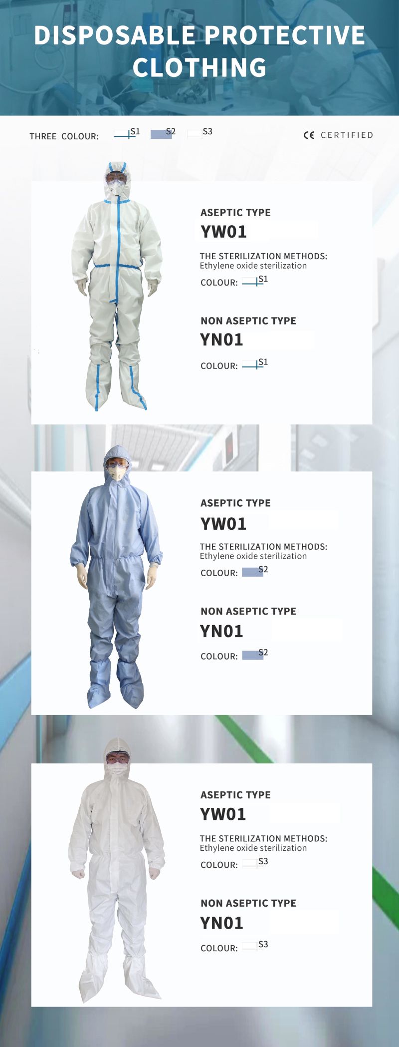 Cobes Ce Sterile/Non-Sterile Disposable Medical Protective Clothing