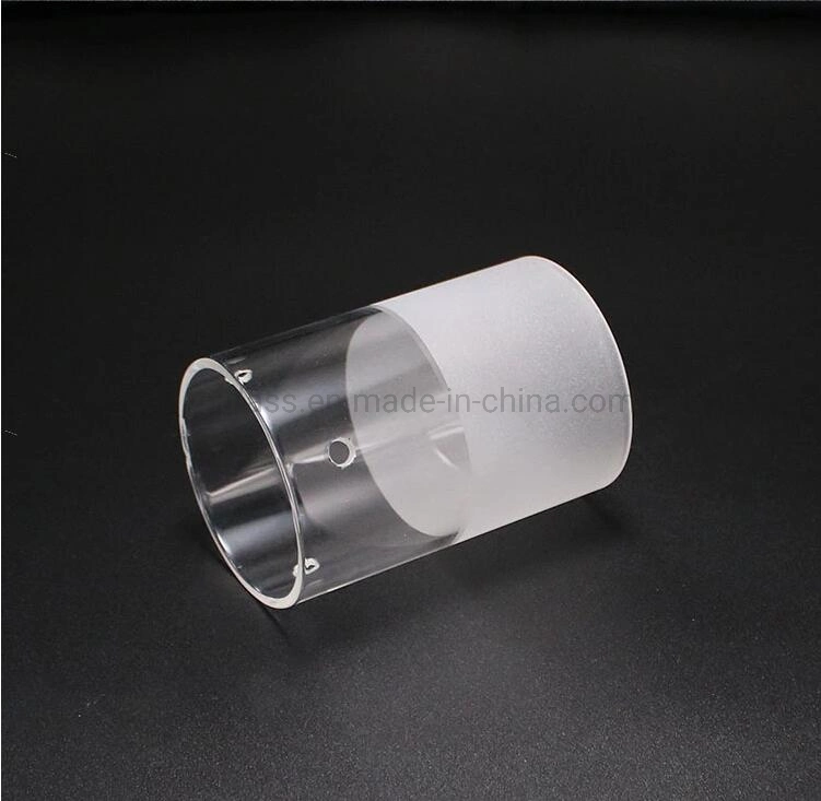 Borosilicate Clear and Opal White Glass Cylinder Dome Tube Pyrex Glass Lamp Shade Cover