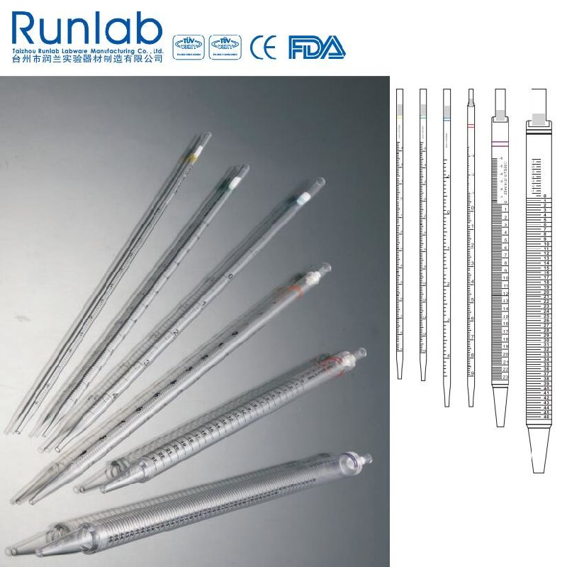 10ml Plastic Serological Pipettes for Accurate Transfer
