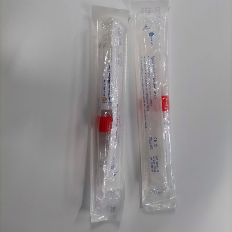Vtm Vial 10 Ml Transport Medium Flocked Oral Throat Swab, 10 Ml Vtm Tube/12 Ml Virus Test Tube, 80mm Nasal Swabs for Lab Use
