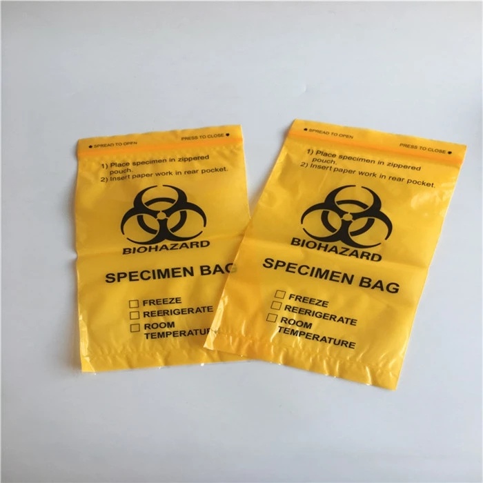 PE Biohazard Specimen Bags 6''x9'' - 100 Count