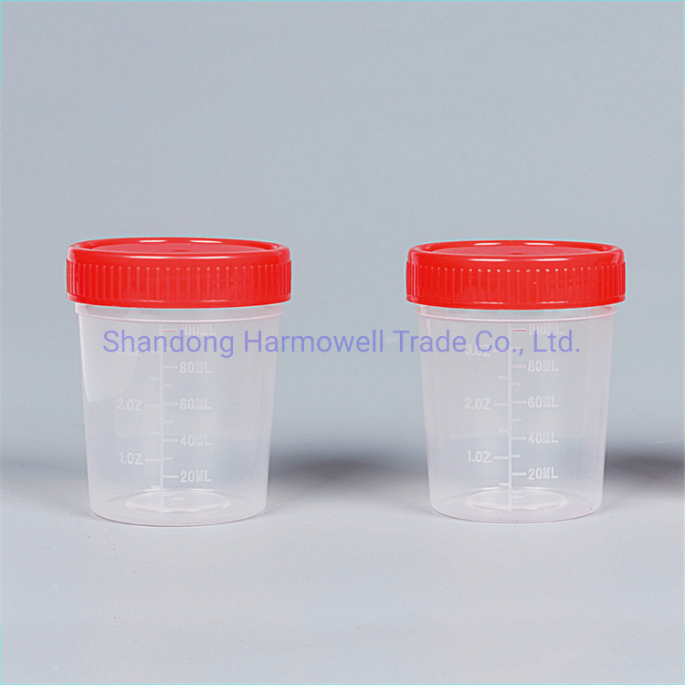 2oz 60ml Patient Urine Specimen Cup Container with Label
