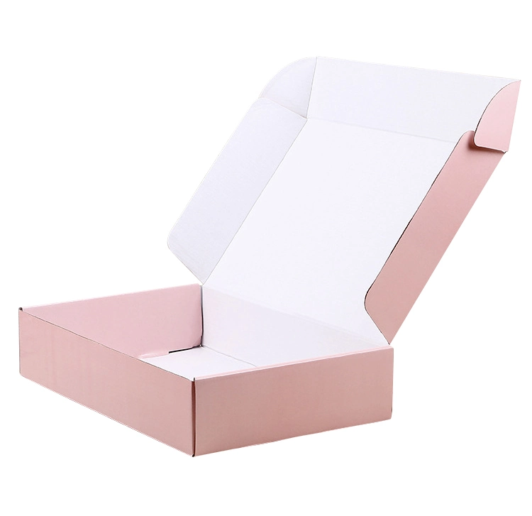 Wholesale Custom Pink Cardboard Apparel Tshirt Packaging Triple Wall Corrugated Cardboard Mailer Shipping Box for Selling
