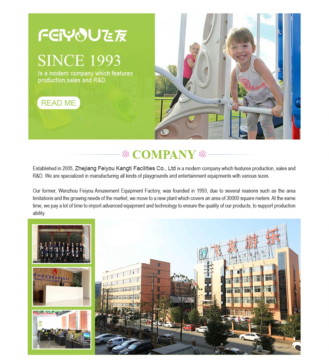 China Feiyou Children Plastic Outdoor Playground Slide Equipment Tube Slide spiral Slide