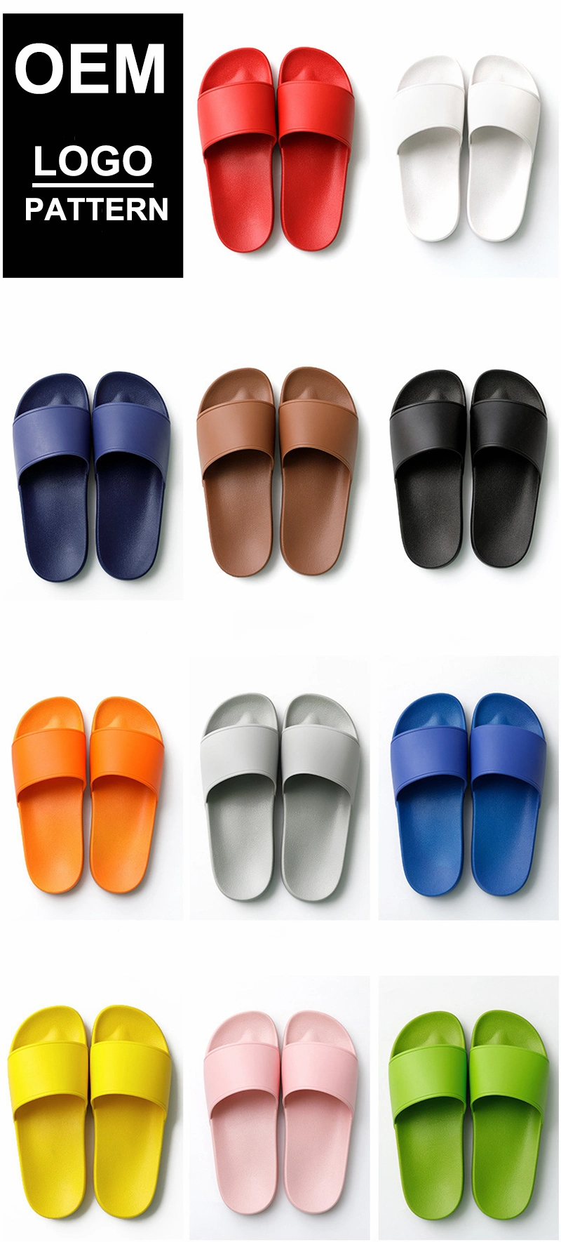 High Quality Plain Black Slides Slippers Sandals