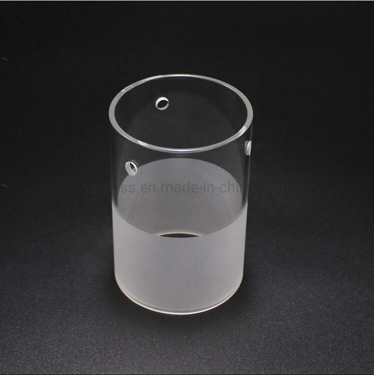 Borosilicate Clear and Opal White Glass Cylinder Dome Tube Pyrex Glass Lamp Shade Cover