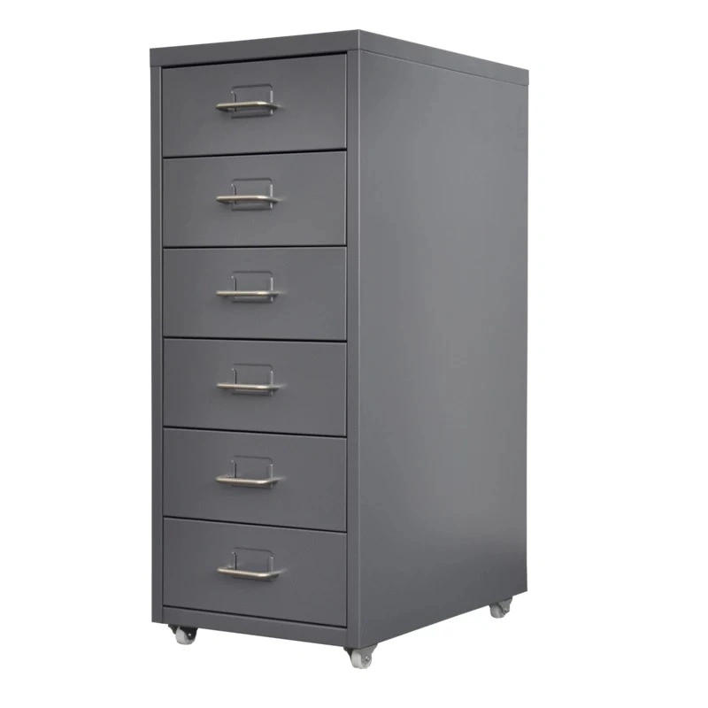 Newest Design Moving Cabinet 6 Drawer Pedestal Cabinet Flexible Mobile Storage Cabinet