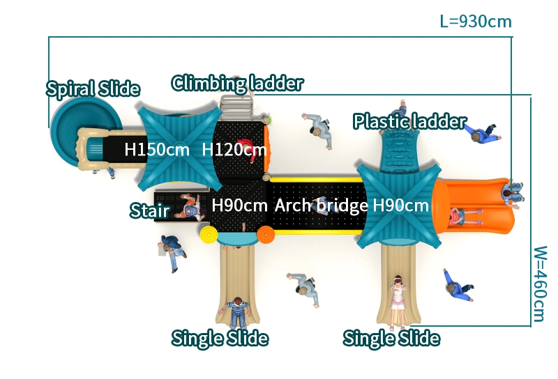 Children Baby Slide Outdoor Playground Equipment, Slide Ladder Plastic Slide