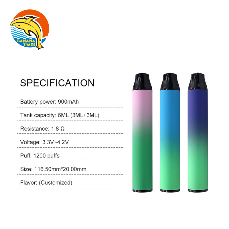 2020 New Innovation 3ml+3ml Dual Flavored Vape Pen Disposable Vapes