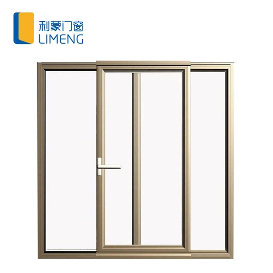 New Design Double Glazed Slide Aluminium Frame Sliding Frosted Glass Window with Mosquito Net