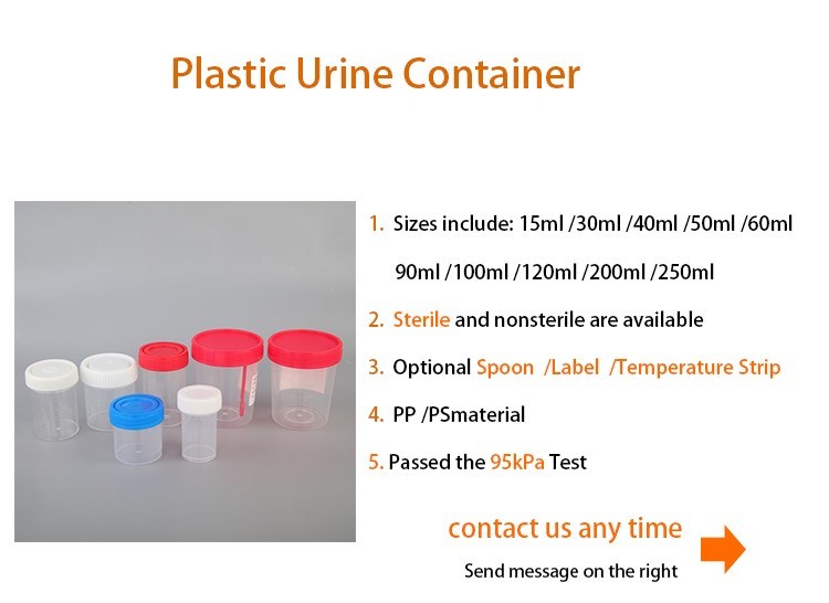 Disposable 60ml Plastic Urine Specimen Container