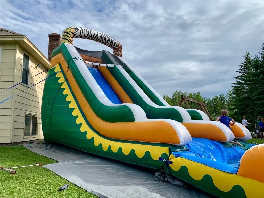Tropical Water Slide Jumping Castle Bounce House Water Slide Inflatable Hawaiian Slide