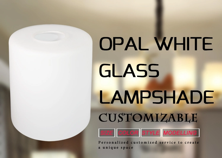 Opal Hand Blown Cylindrical Glass Lighting Glass Lampshade