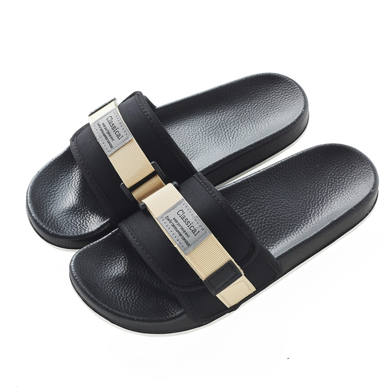 Custom Slipper High Quality Plain Black Slides Slippers Fashion Men Slides Sandal with Logo Custom