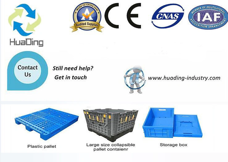 Transportation Storage Large Plastic Fruit Bins Foldable Pallet Box Storage Container