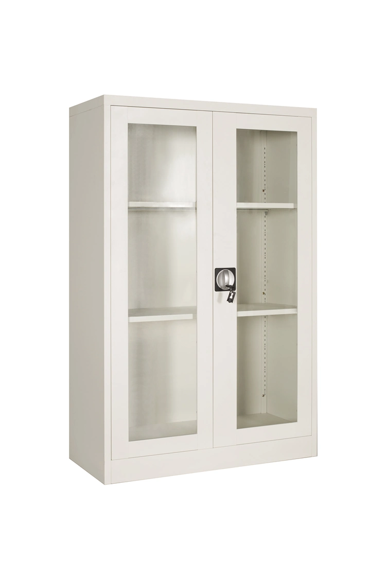 2 Door Glass Metal Storage Cabinet Cheap Metal Storage Cabinet