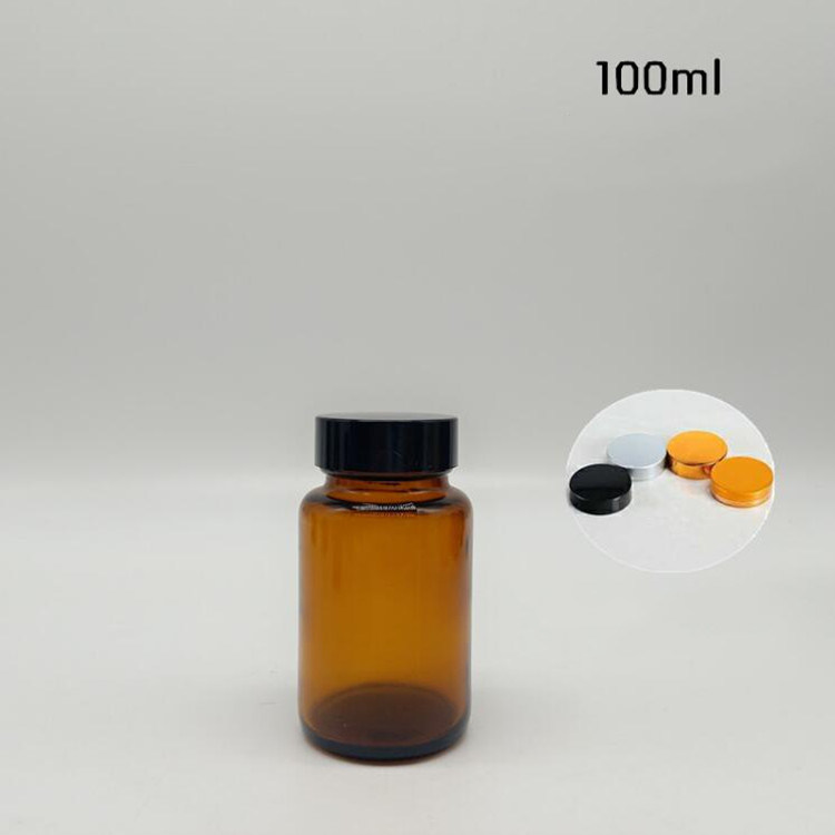 120 Ml 120 Cc Cap Amber Glass Wide Mouth Bottle