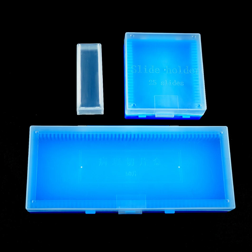 Microscope Slide Box Blue Color