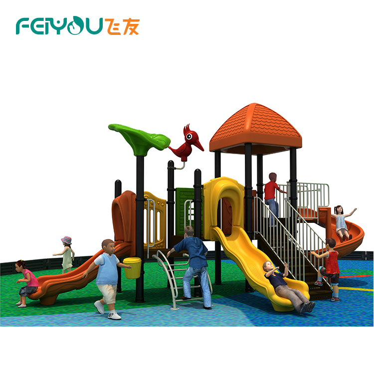 FEIYOU Super September Jungle Theme Plastic Slides Kids Outdoor Playground Equipment