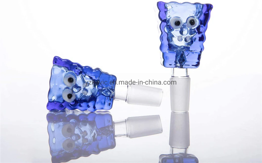Handmade Stained Glass Holder Bowl Cartoon 14mm Glass Water Pipe Glass Smoking Pipes