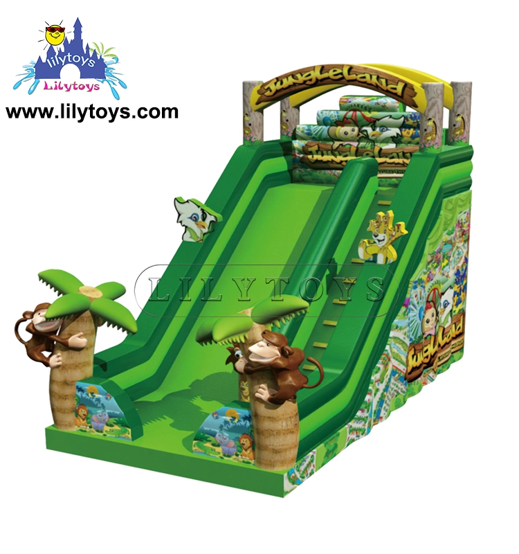 Lilytoys Monkey Design Large Playground Slide Bouncer Castle Slide Dry Slide for Kids and Adults