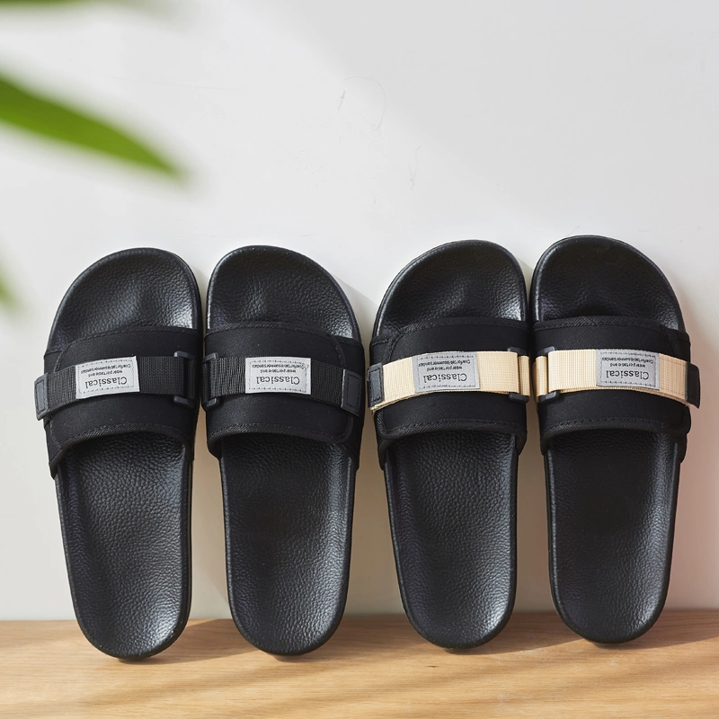 Custom Slipper High Quality Plain Black Slides Slippers Fashion Men Slides Sandal with Logo Custom