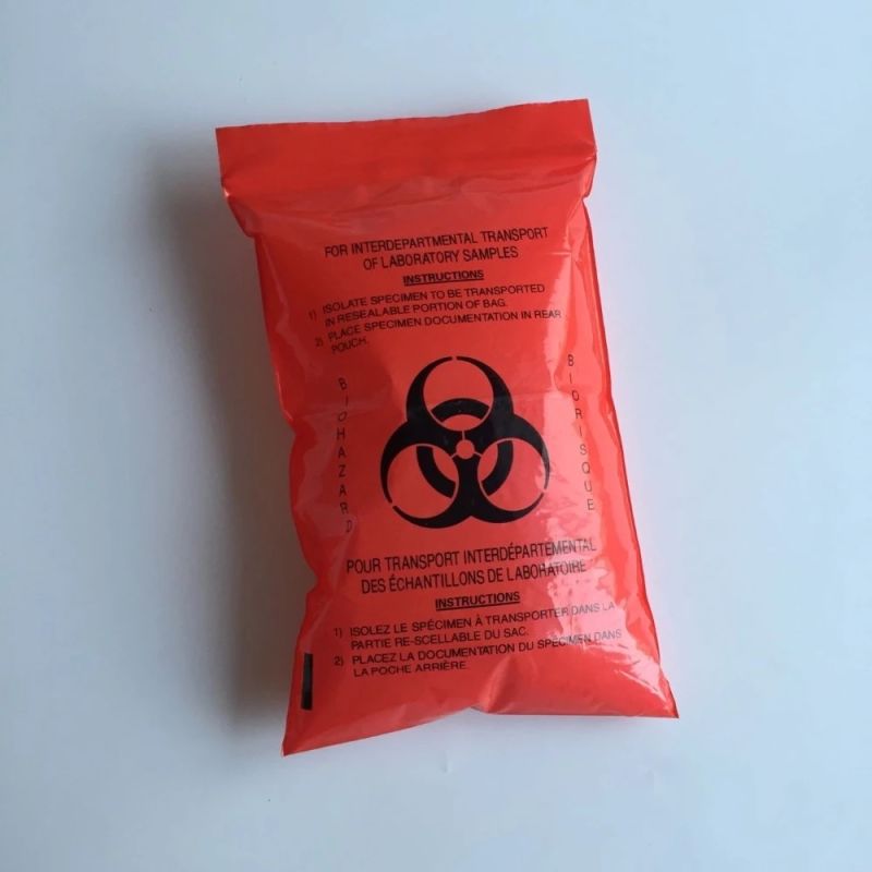PE Biohazard Specimen Bags 6''x9'' - 100 Count